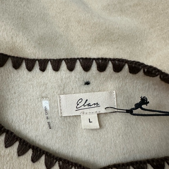 Elan Contrasting Trim Jacket Size Large NWT - Picture 4 of 4